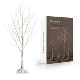 Kunstboom - berk - 180 cm - met verlichting - 144 LEDS - flash