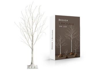 Kunstboom - berk - 180 cm - met verlichting - 144 LEDS - flash