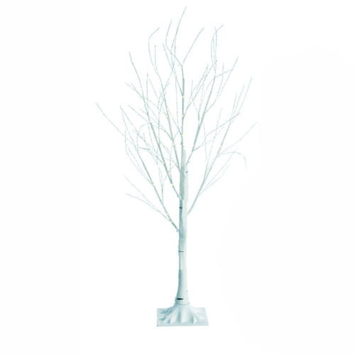 Kunstboom - berk - 150 cm - met verlichting - 72 LEDS - wit