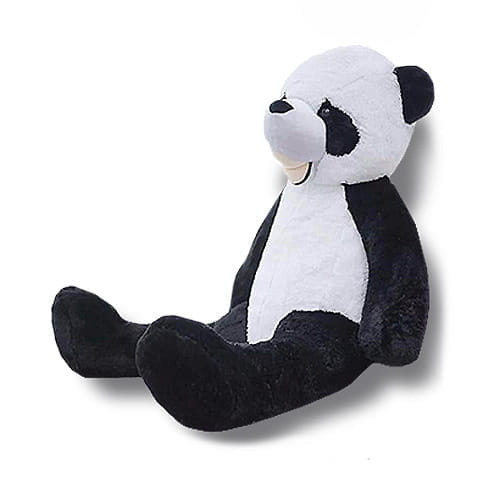 Grote knuffelbeer - pandabeer - 100 cm - zwart wit
