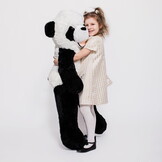 Grote knuffelbeer - pandabeer - 100 cm - zwart wit