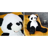 Grote knuffelbeer - pandabeer - 100 cm - zwart wit