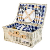 Picknickmand - 4 personen - 29-delig - 42x28x20 cm - blauw