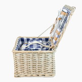 Picknickmand - 4 personen - 29-delig - 42x28x20 cm - blauw