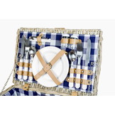 Picknickmand - 4 personen - 29-delig - 42x28x20 cm - blauw