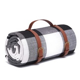 Picknickkleed - waterdicht - 195x200 cm - zwart wit - geruit