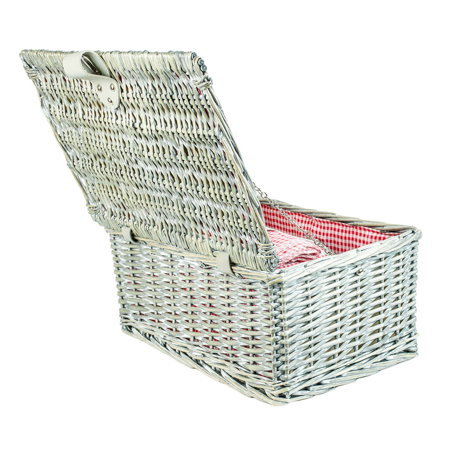 Picknickmand - 4 personen - 29-delig - 42x28x20 cm - rood