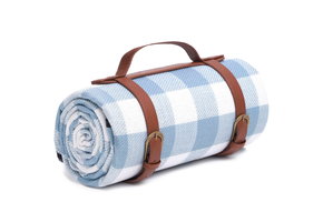 Picknickkleed - waterdicht - 195x200 cm - blauw wit - geruit