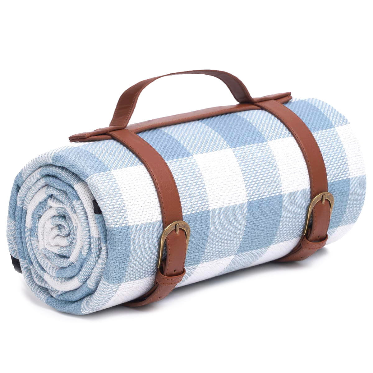 Picknickkleed - waterdicht - 195x200 cm - blauw wit - geruit