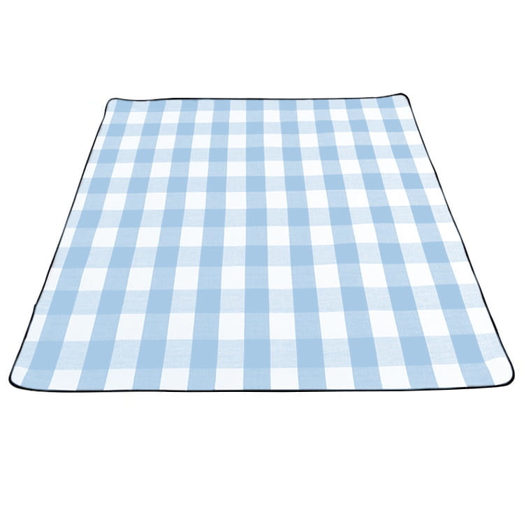 Picknickkleed - waterdicht - 195x200 cm - blauw wit - geruit