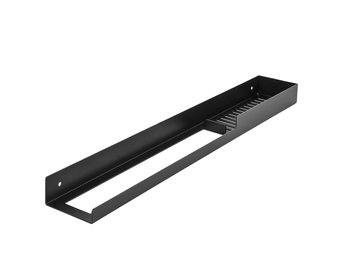 Douche rekje - doucheplank - handdoekenrek - 60x8,3x4cm - zwart