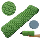 Slaapmat - luchtmatras - met kussen - 190x60x5 cm - groen