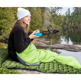 Slaapmat - luchtmatras - met kussen - 190x60x5 cm - groen