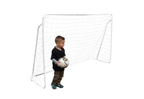 Voetbaldoel - voetbalgoal - 240x150x90 cm - met ankers - metaal