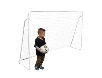 Voetbaldoel - voetbalgoal - 240x150x90 cm - met ankers - metaal