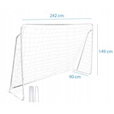 Voetbaldoel - voetbalgoal - 240x150x90 cm - met ankers - metaal
