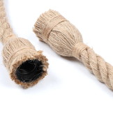 Touwlamp - hanglamp touw - 2x E27 fitting - 140 cm - jute