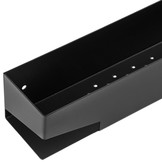 Douche rekje - doucheplank - metaal - 60x8x7,5 cm - zwart