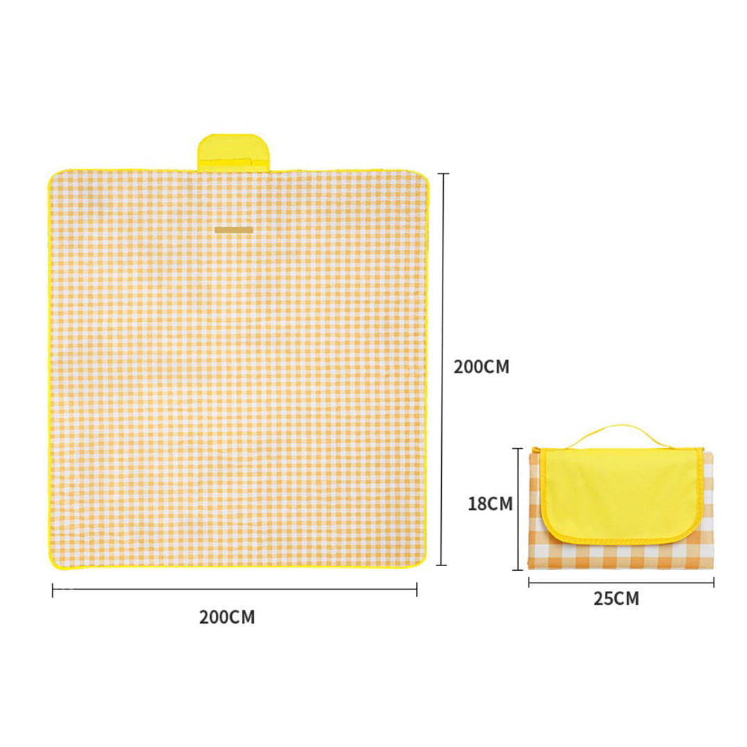 Picknickkleed - waterdicht - 200x200 cm - rood wit - geruit