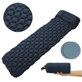 Slaapmat - luchtmatras - met kussen - 190x60x5 cm - marineblauw