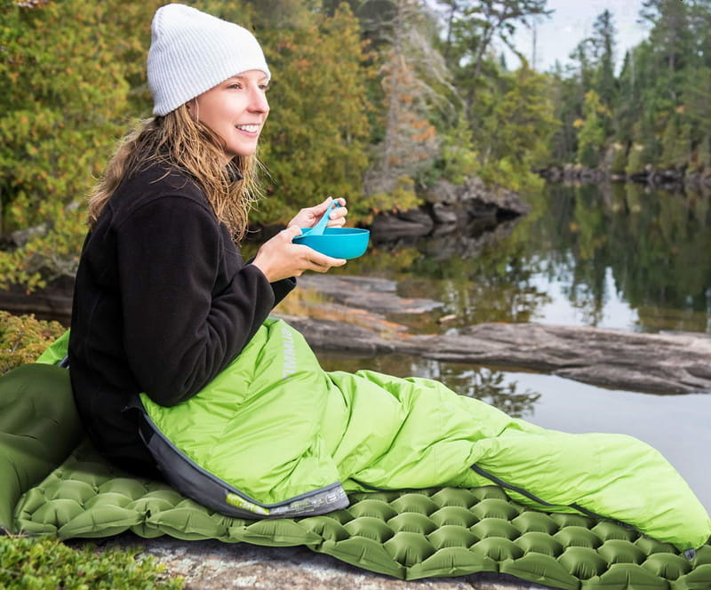 Slaapmat - luchtmatras - met kussen - 190x60x5 cm - blauw