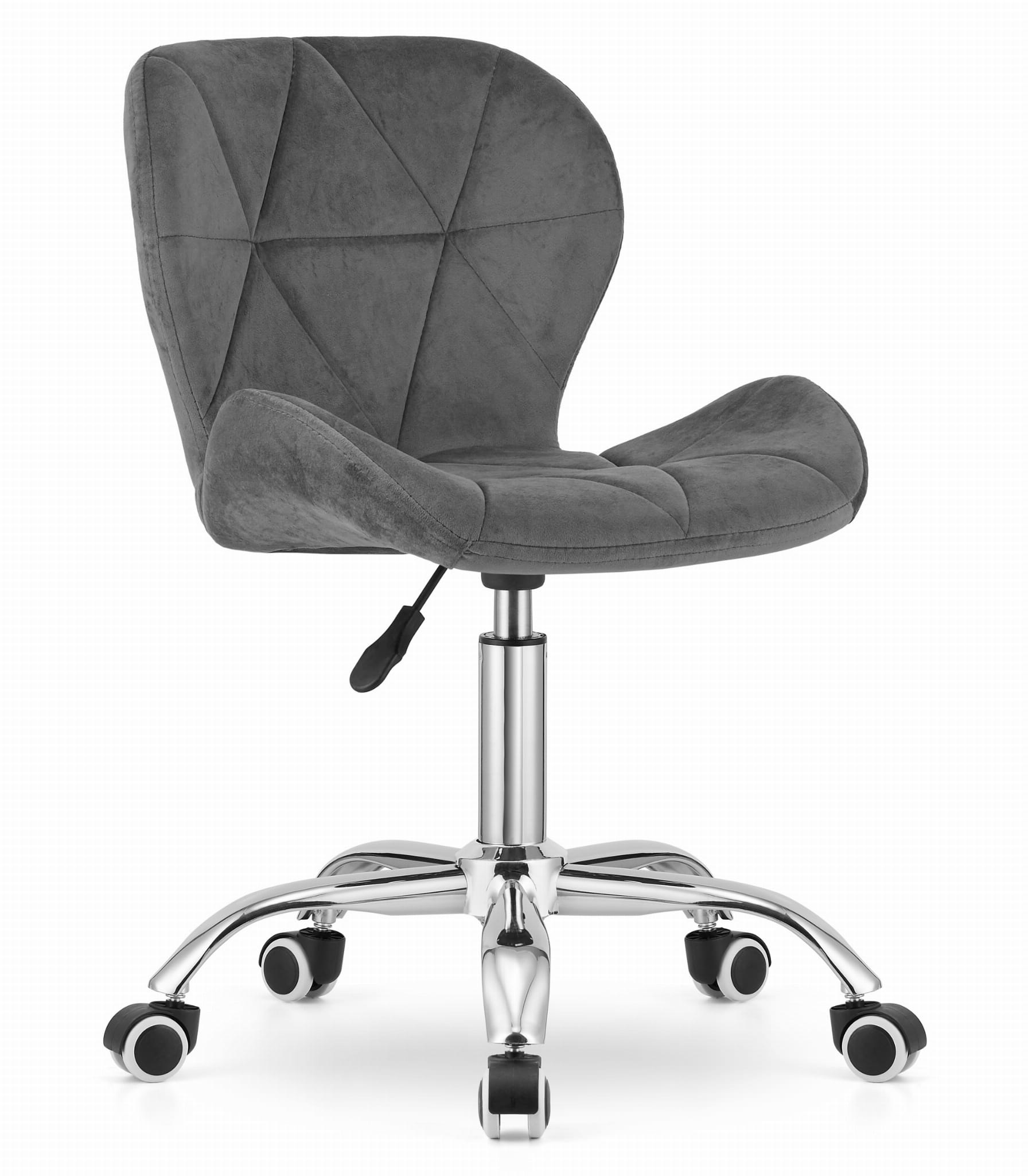 Bureaustoel AVOLA - ergonomisch - velours - grijs