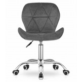 Bureaustoel AVOLA - ergonomisch - velours - grijs