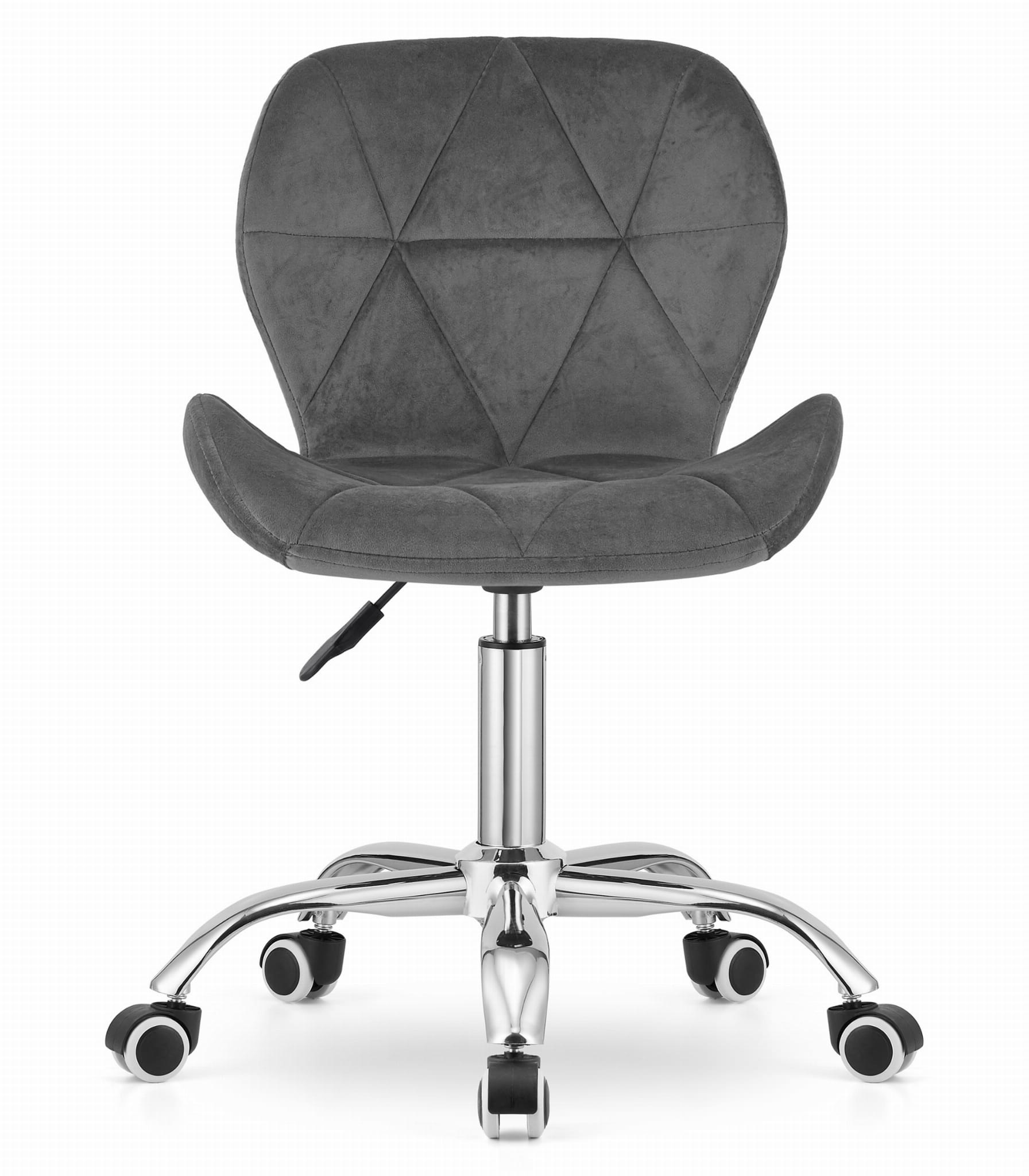 Bureaustoel AVOLA - ergonomisch - velours - grijs
