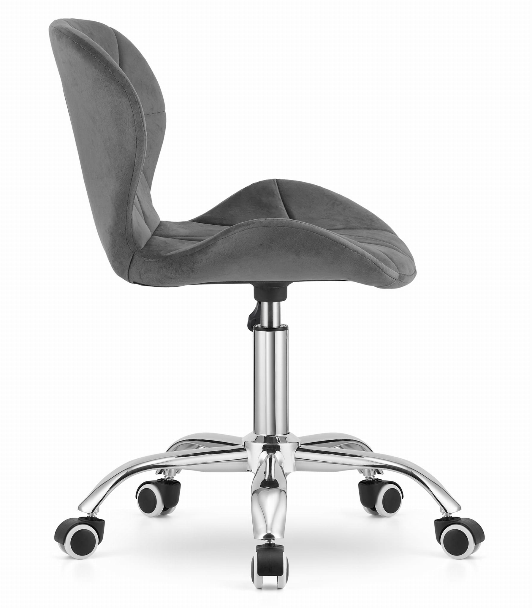 Bureaustoel AVOLA - ergonomisch - velours - grijs