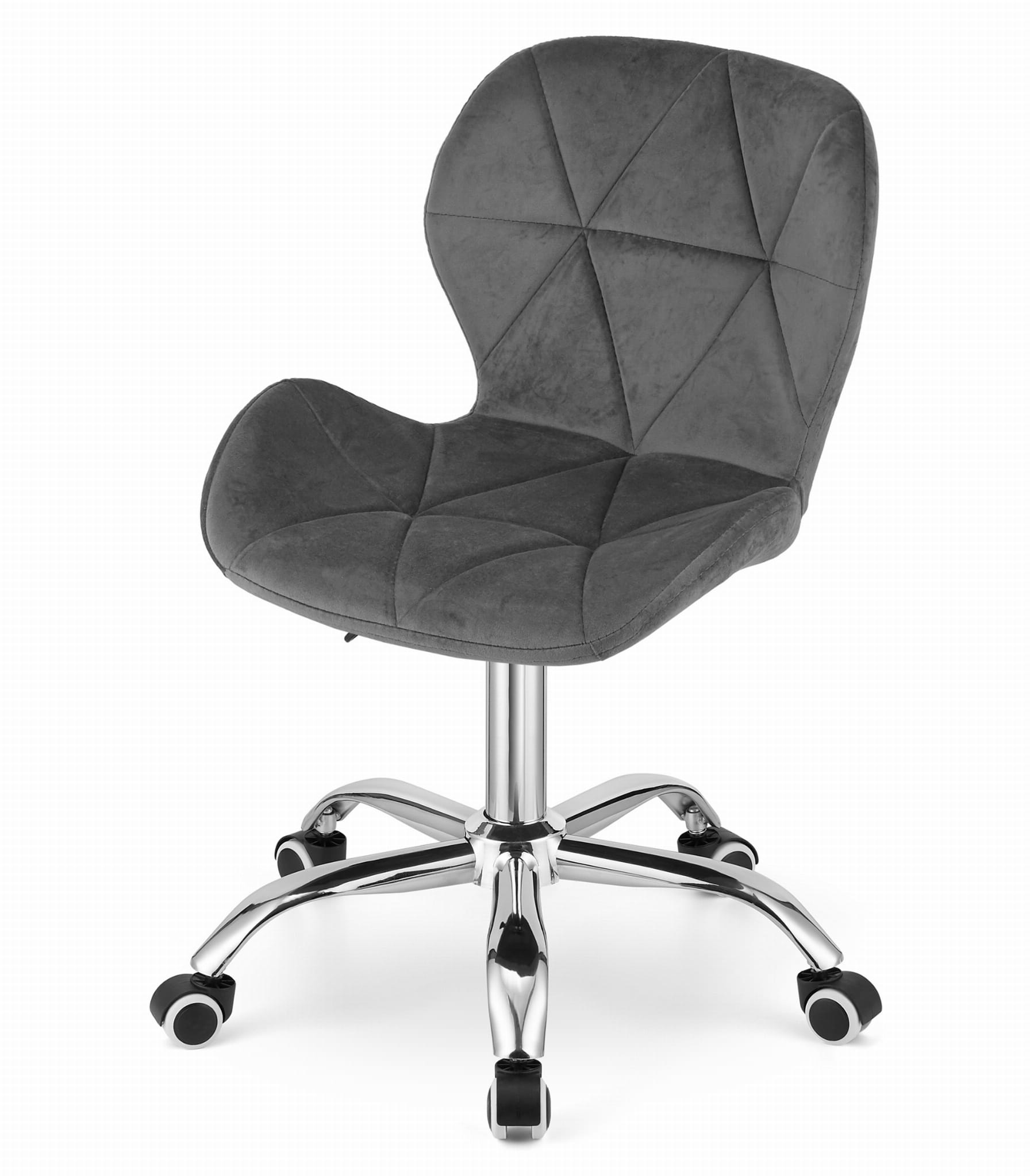Bureaustoel AVOLA - ergonomisch - velours - grijs