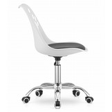 Kinder bureaustoel PRINT - in hoogte verstelbaar - wit zwart