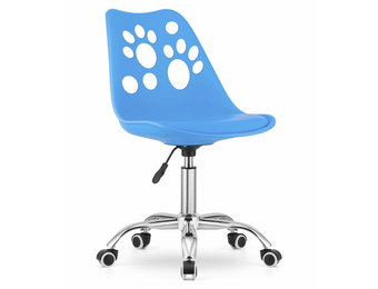 Kinder bureaustoel PRINT - in hoogte verstelbaar - blauw