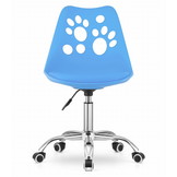 Kinder bureaustoel PRINT - in hoogte verstelbaar - blauw