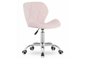 Bureaustoel AVOLA - ergonomisch - velours - roze