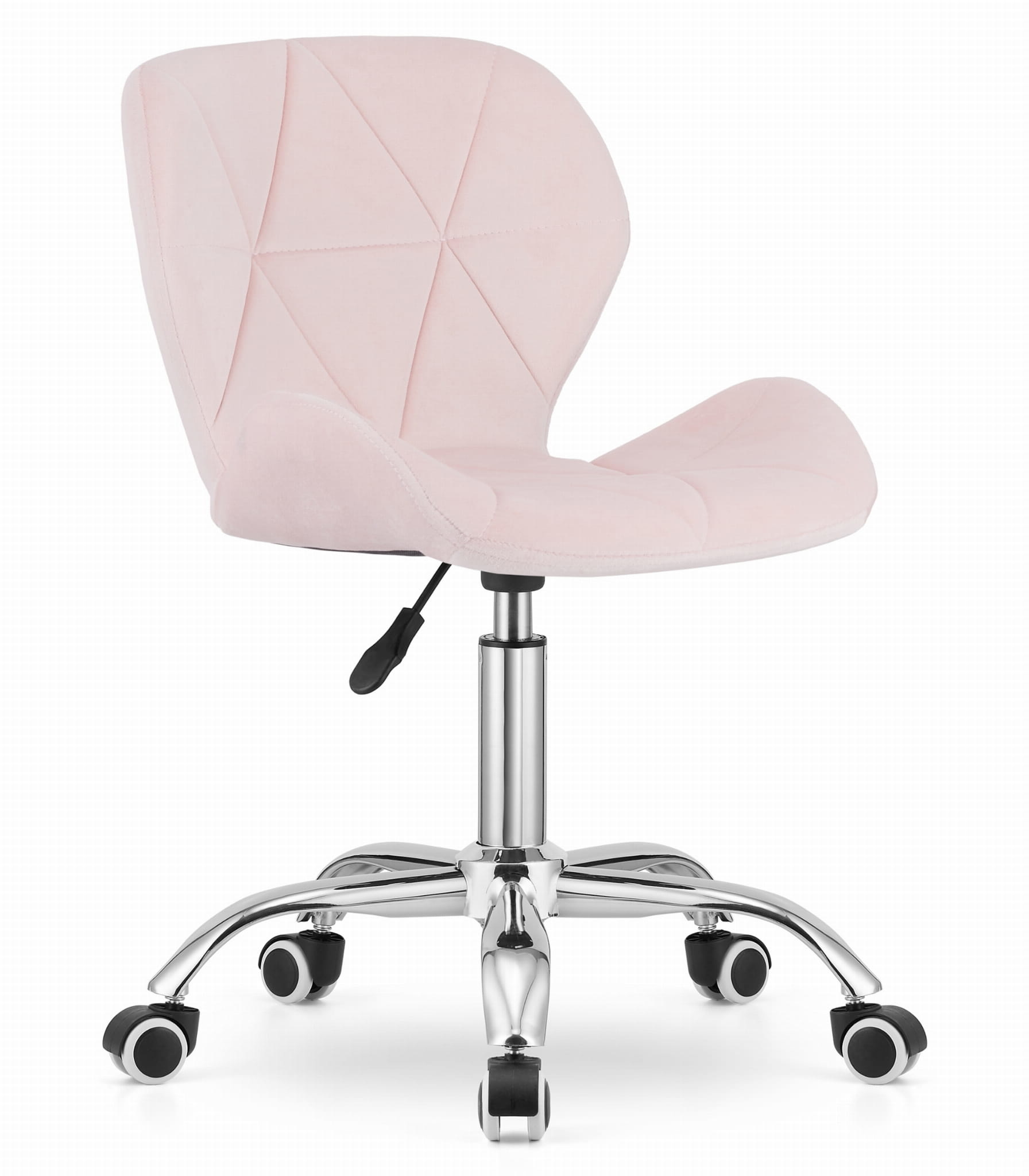 Bureaustoel AVOLA - ergonomisch - velours - roze