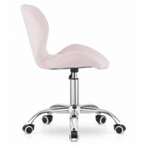Bureaustoel AVOLA - ergonomisch - velours - roze