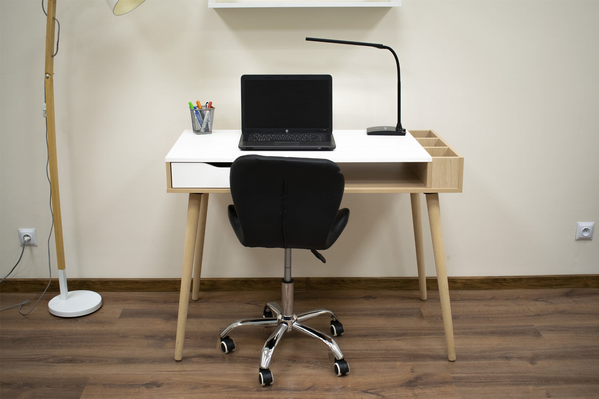 Bureaustoel AVOLA - ergonomisch - ECO-leer - zwart