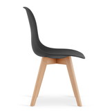 Eetkamerstoelen KITO - set van 4 eettafel stoelen - zwart