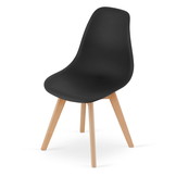 Eetkamerstoelen KITO - set van 4 eettafel stoelen - zwart
