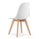 Eetkamerstoelen KITO - set van 4 eettafel stoelen - wit