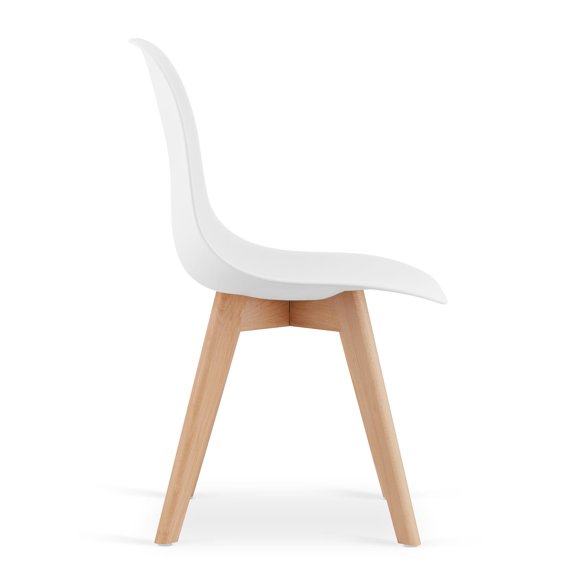 Eetkamerstoelen KITO - set van 4 eettafel stoelen - wit