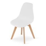 Eetkamerstoelen KITO - set van 4 eettafel stoelen - wit