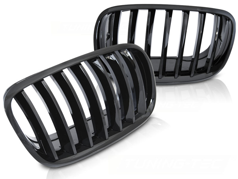 Grill BMW X5 E70 X6 E71 vanaf 2008 GLANZEND ZWART