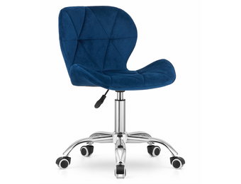 Bureaustoel AVOLA - ergonomisch - velours - blauw