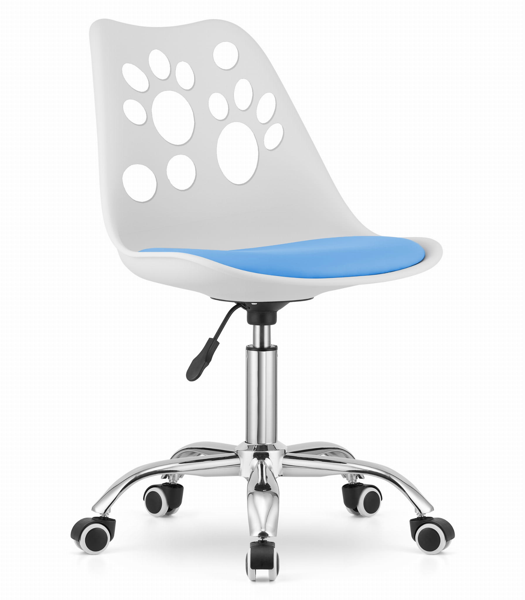 Kinder bureaustoel PRINT - in hoogte verstelbaar - wit blauw