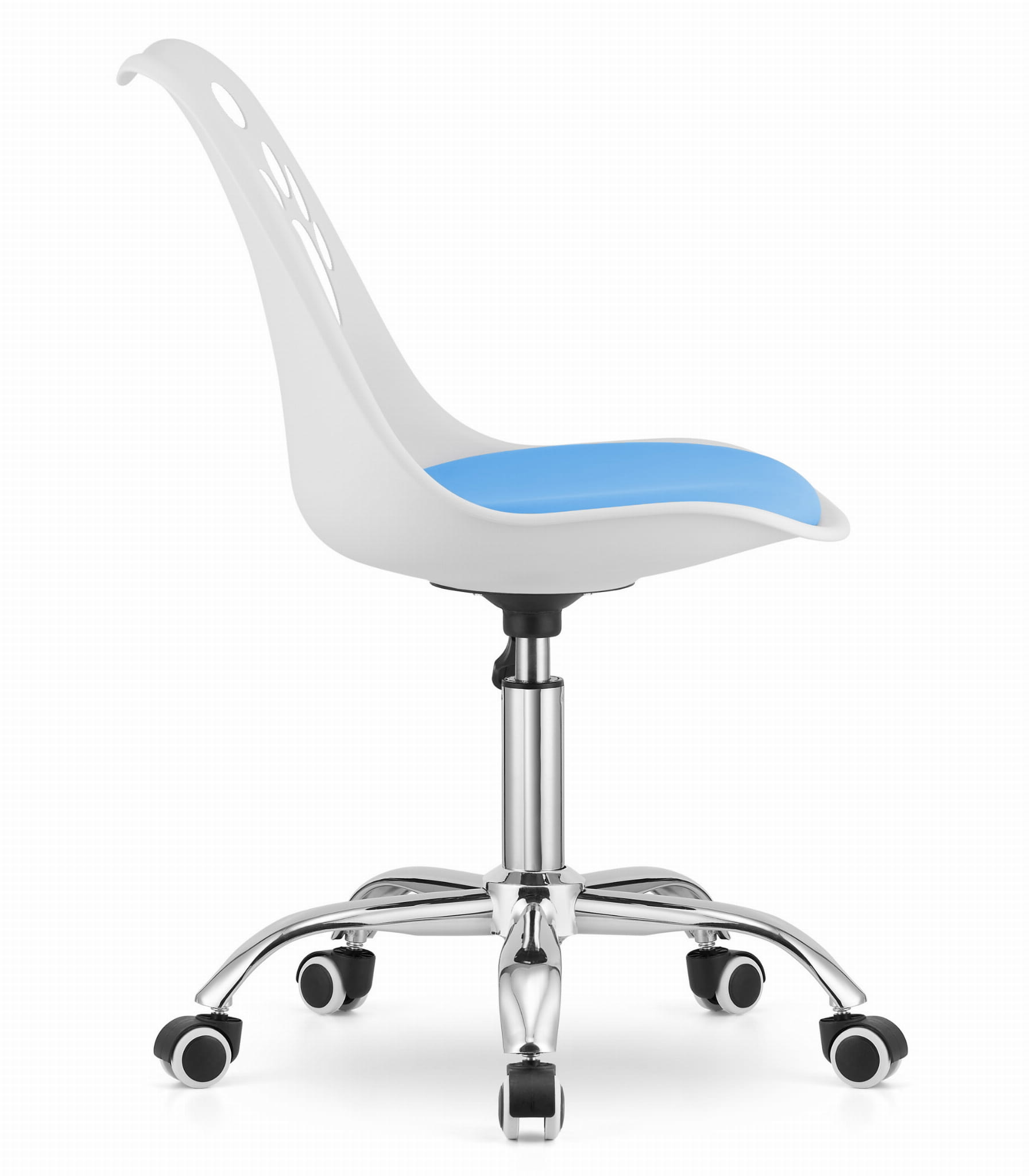Kinder bureaustoel PRINT - in hoogte verstelbaar - wit blauw