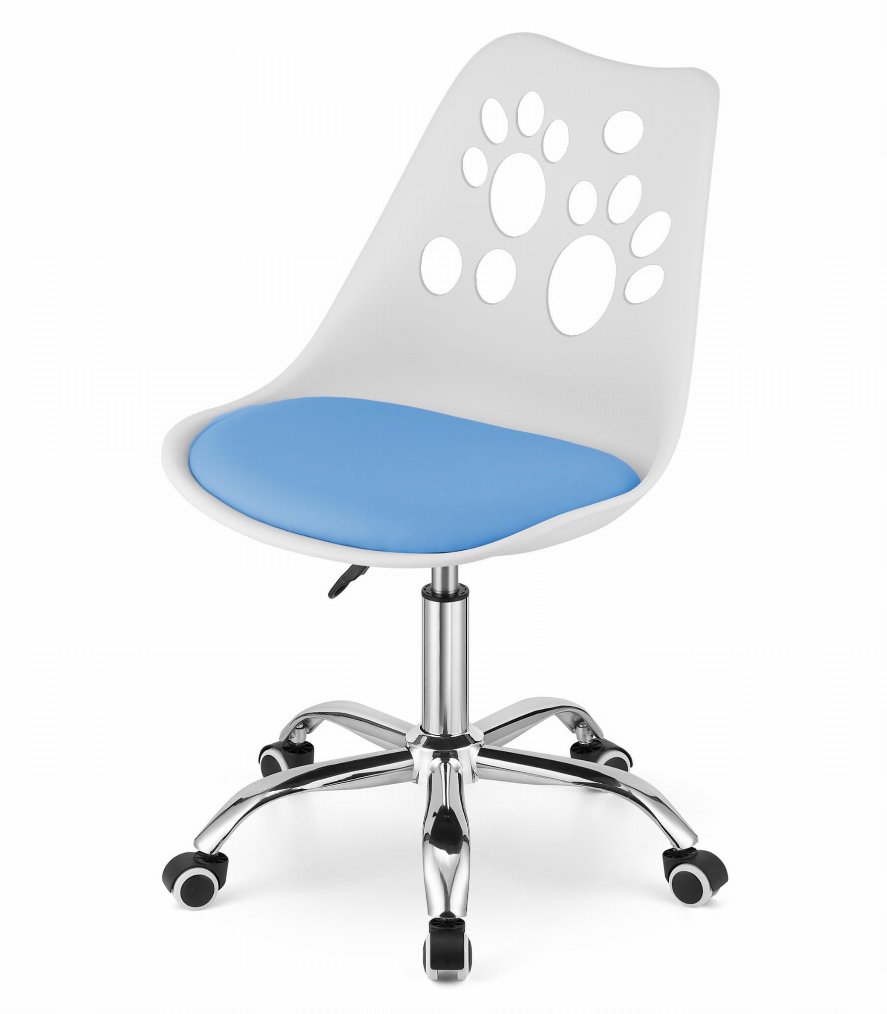 Kinder bureaustoel PRINT - in hoogte verstelbaar - wit blauw
