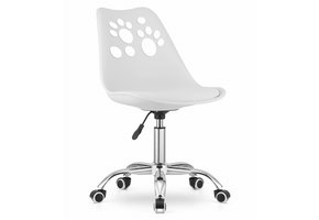 Kinder bureaustoel PRINT - in hoogte verstelbaar - wit