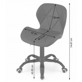 Bureaustoel NOTO - ergonomisch - eco-leer - zwart