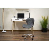 Bureaustoel AVOLA - ergonomisch - ECO-leer - grijs